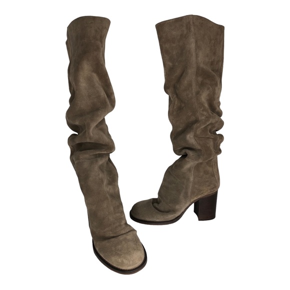 🆕 Free People Elle Mushroom Suede Knee High Tall Slouch Boot - Picture 3 of 14